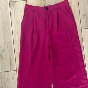 Vibrant Fuchsia Wide Leg Pants
